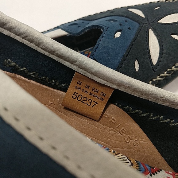 Hush Puppies Women's Shoes Blue Leather Size 8.5 - Picture 5 of 8